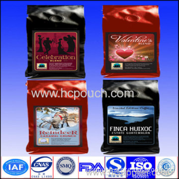 Laminated Aluminum Foil Stand Up Coffee Bags With Degassing Valve 